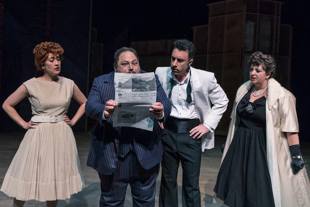 John Rinaldi on stage in Curtains